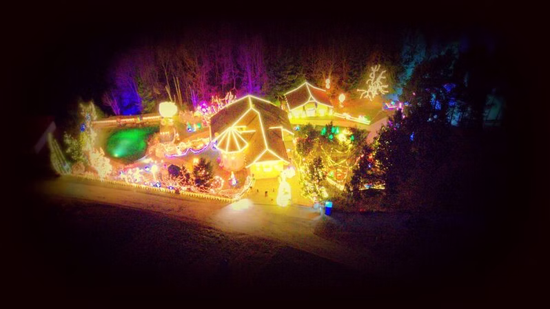 Beleuchtete Weihnachtsdekoration