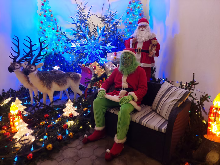 Das Weihnachtshaus aus der Luft